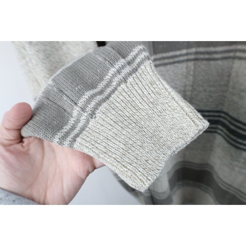 Vtg 90s Streetwear Mens XL Striped Color Block Ribbed Knit Crewneck Sweater USA - Picture 5 of 11
